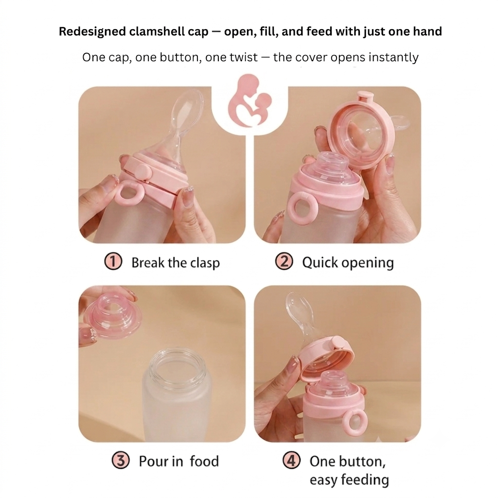 Baby Spoon Feeder with lock  (125ml)