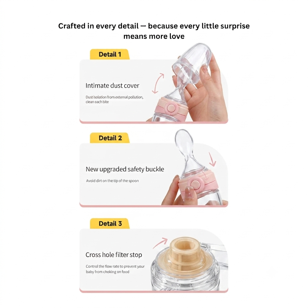 Baby Spoon Feeder with lock  (125ml)